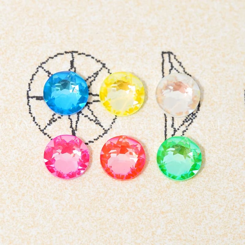 Neon Xirius 16 sfaccettature Strass Flatback Strass Set 8mm Grandi e 8mm Piccoli cristalli per Nail Art Craft Dress Indumento Ricamo