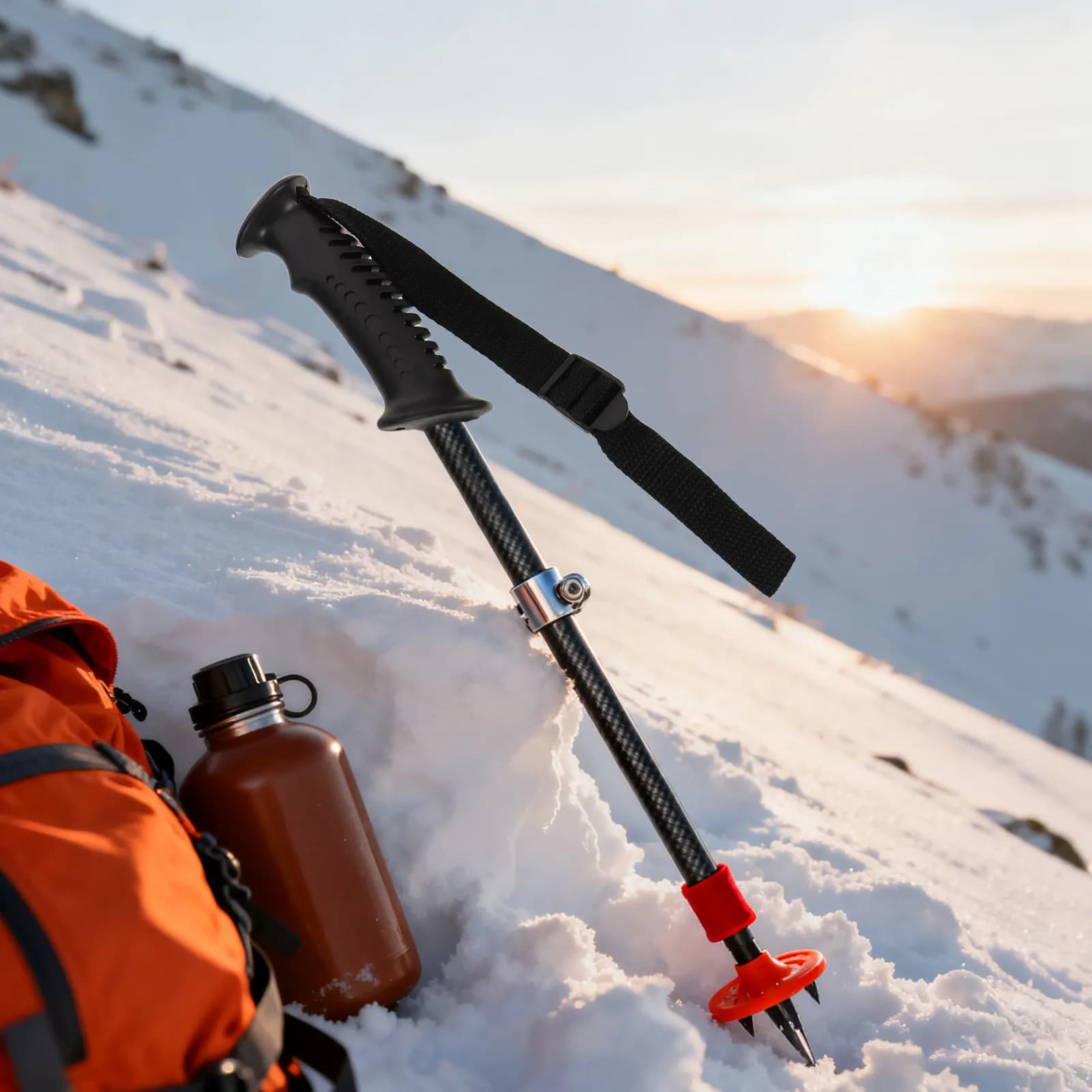 Set of 4 Trekking Sticks with 20mm Adapter, Ergonomic Design and Wrist Strap Compatible with Hiking Sticks