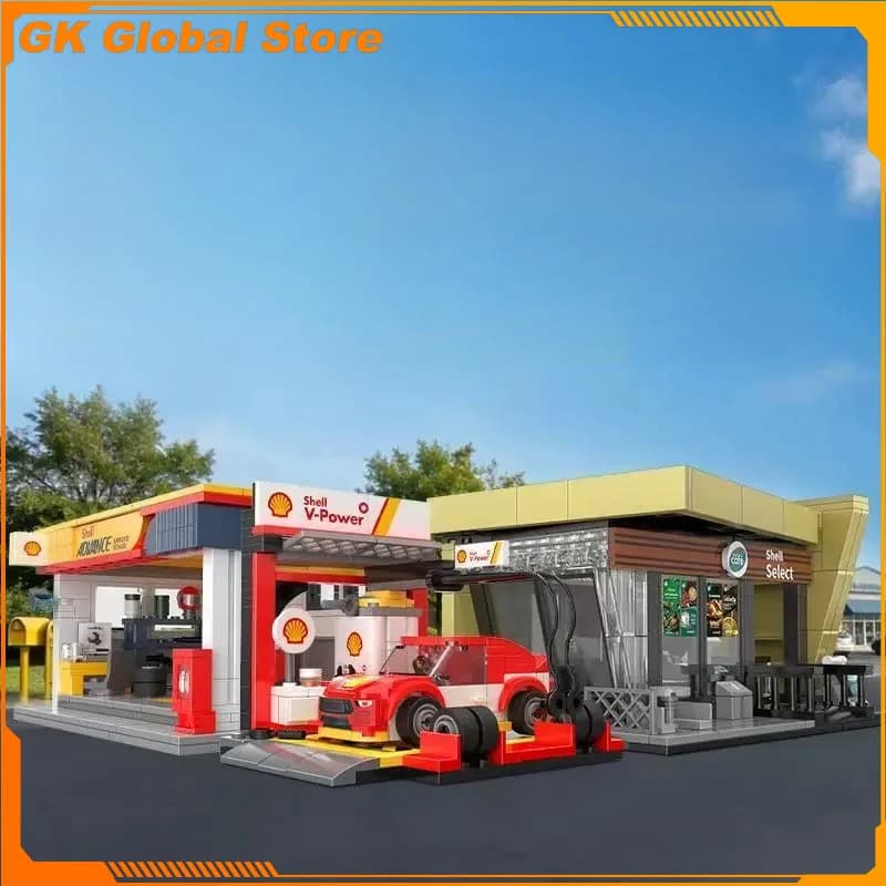 10cm New Anime Figure Perimeter PVC Model Street View Building Blocks Blocks Desktop Decoration Ornaments Kids Puzzle Gifts Toys