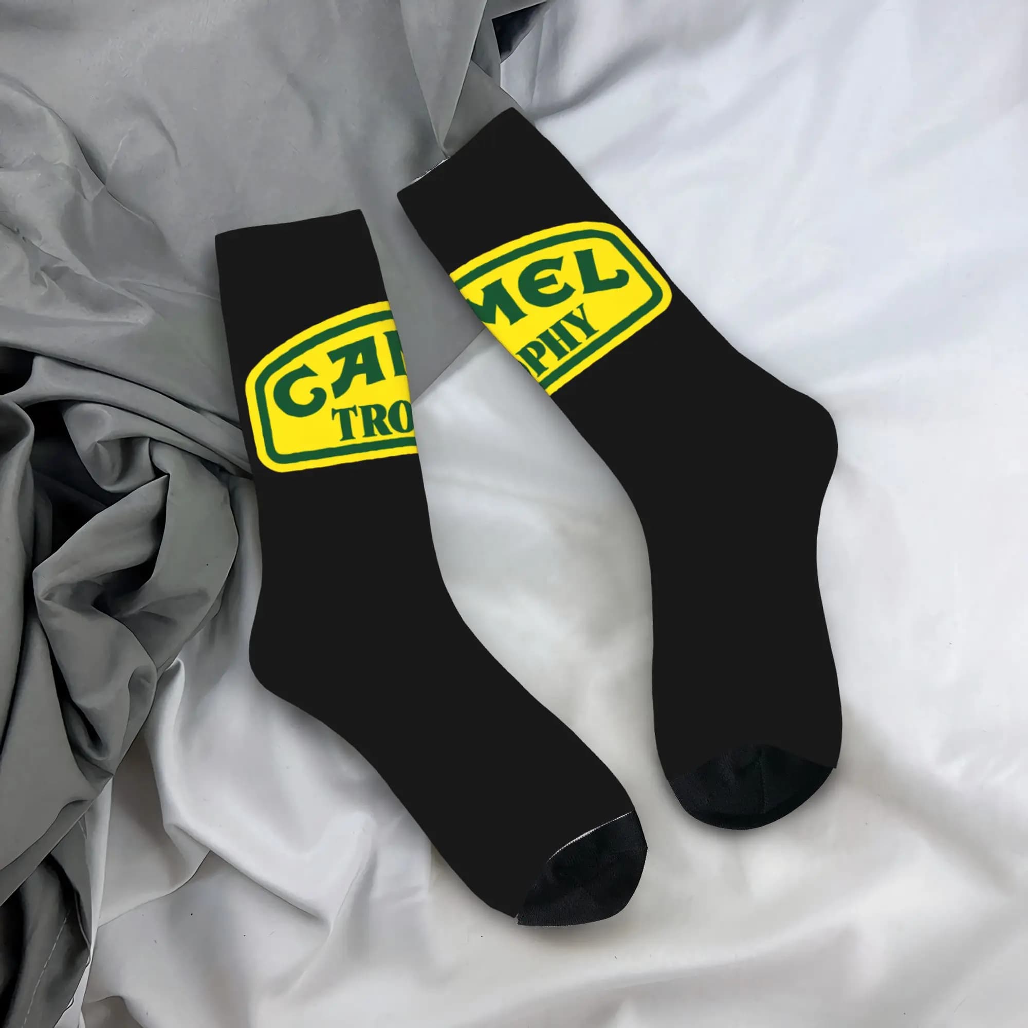 Custom socks with Camel Trophy logo, men's and women's socks, warm and fashionable socks
