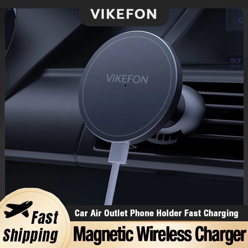 30 W macsafe Magnetic Car Wireless Charger for iPhone 12 13 14 15 Pro Max Mini Air Vent Car Phone Support Fast Charging Support for Car