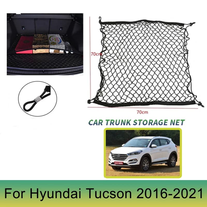 70x70 CM per Hyundai Tucson TL 2016 2017 2018 2019 2020 2021 Bagagliaio di Un'auto Net Posteriore Cargo di Stoccaggio Bagagli Rete di Stoccaggio accessori