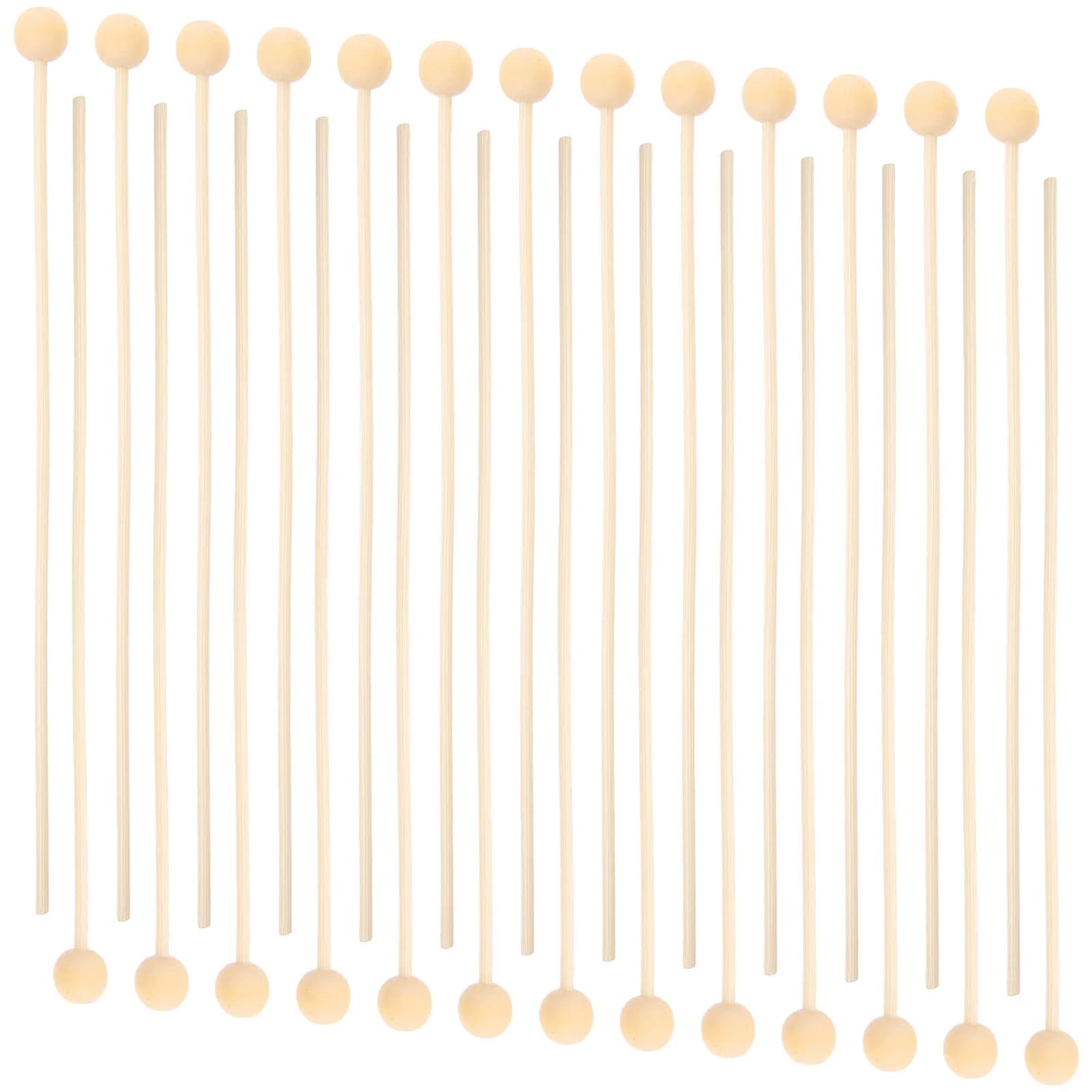 50Pcs Wooden Diffuser Sticks Elegant Wood Bead Design Aromatherapy Diffuser Refill for Office Desk Small Space Room Air