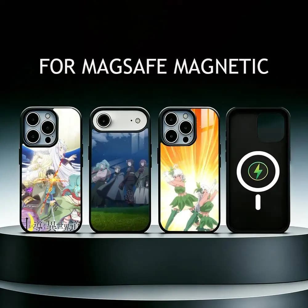 Custodia per telefono Tsukimichi M-Moonlit Fantasy Makoto Misumi per iPhone 17, 16, 15, 14, 13, 12, 11 Plus, Pro, supporta la ricarica wireless magnetica