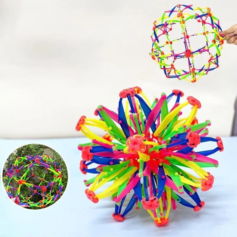 Palla di fiori espandibile telescopica magica per bambini - Festa da lancio all'aperto Puntelli divertenti Giocattolo interattivo genitore-figlio