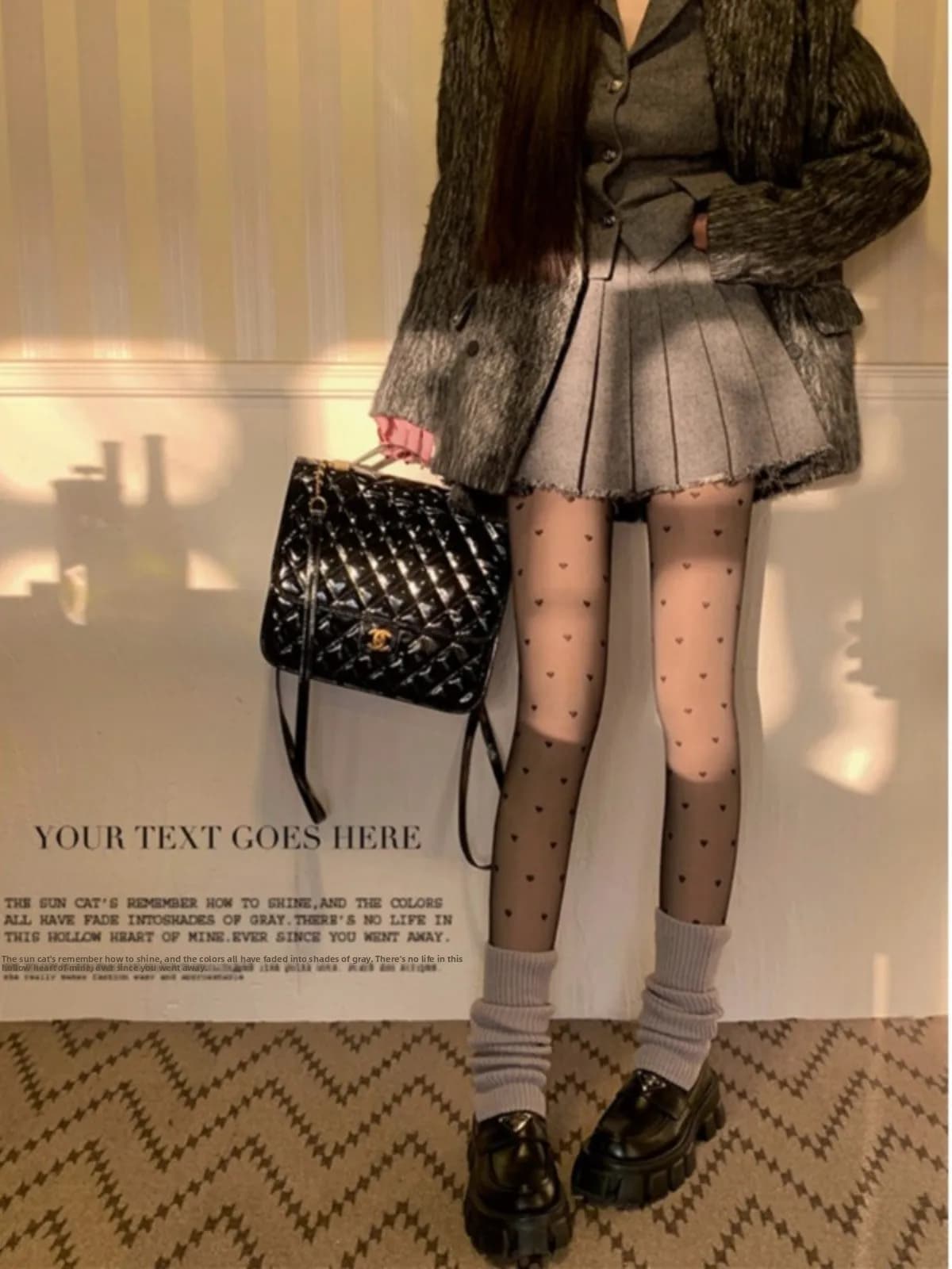 Leggings da donna felpati e ispessiti, Nuovi Primavera 2026, Trasparenti, Elastici, Sottili, con Pois e Cuori, a Vita Alta, Casual
