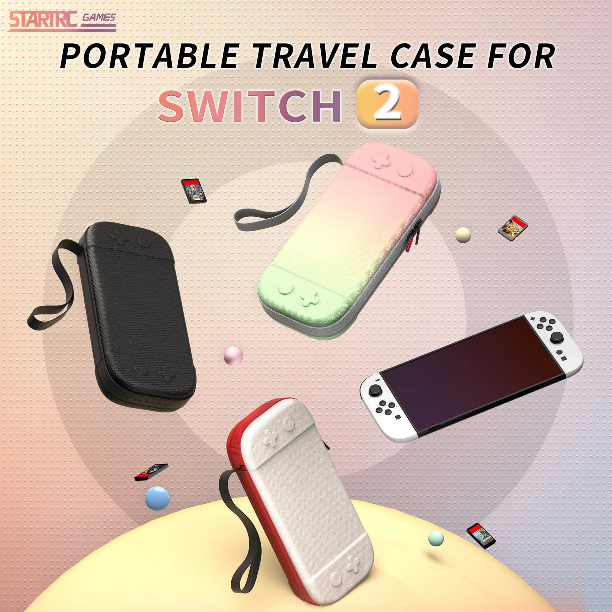 Custodia da trasporto per Nintendo Switch 2 2025 Borsa a mano protettiva impermeabile con guscio rigido NS 2 con protezione da 12 slot per schede
