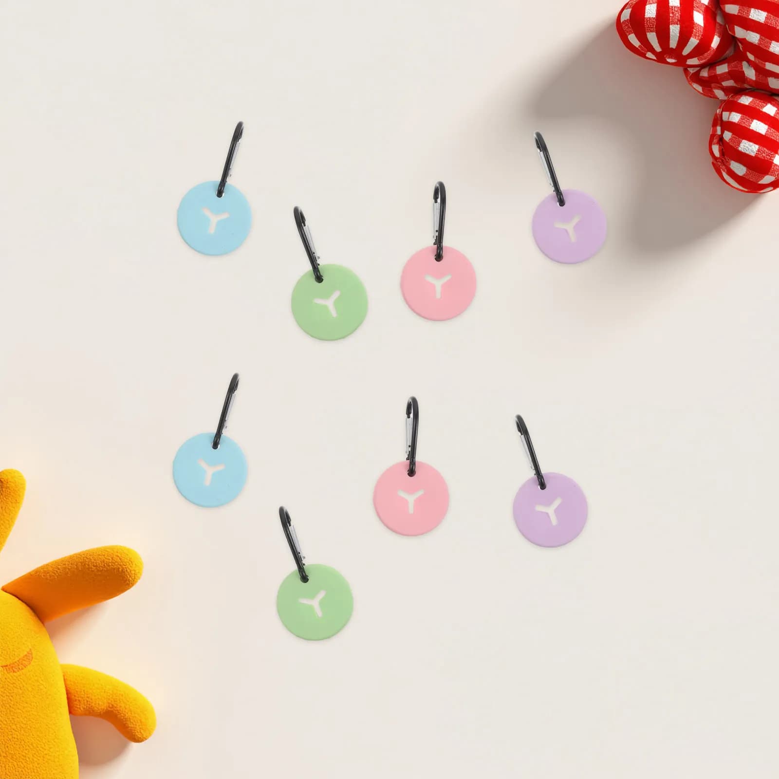 8 Pezzi Clip per Sacchetti per Rifiuti di Animali Domestici in Silicone, Porta Sacchetti per Escrementi di Cane, Dispenser Portatile per Sacchetti per Rifiuti da Passeggio all'Aperto, per Guinzaglio