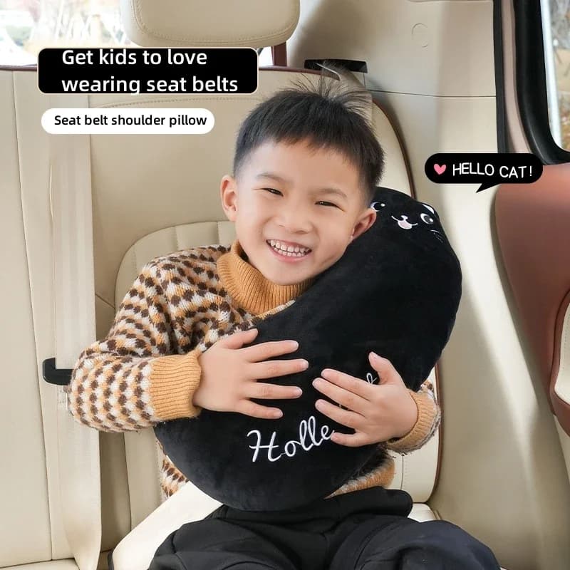 Children's Safety Belt for Car Cushion for Anti-angle Neck for Car Seat cushion for Car Back with Artifact for Sleep Cute
