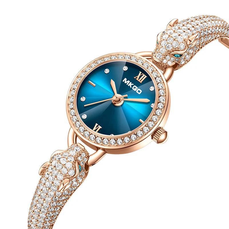 Women Watch Leopard Head Waterproof Bracelet Light Luxury Inlaid Shining Jewelry Diamonds Ladies Watch