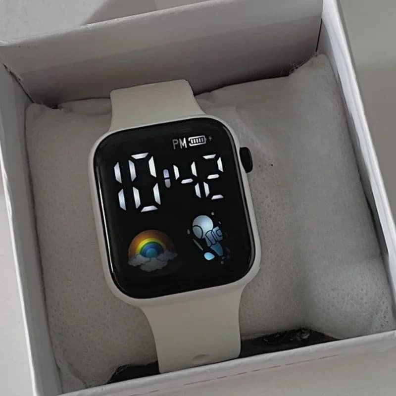 LED Astro Watches for Women and Men Students Technology Beauty Watches with Simple Fashion and Waterproof Electronics Relogio