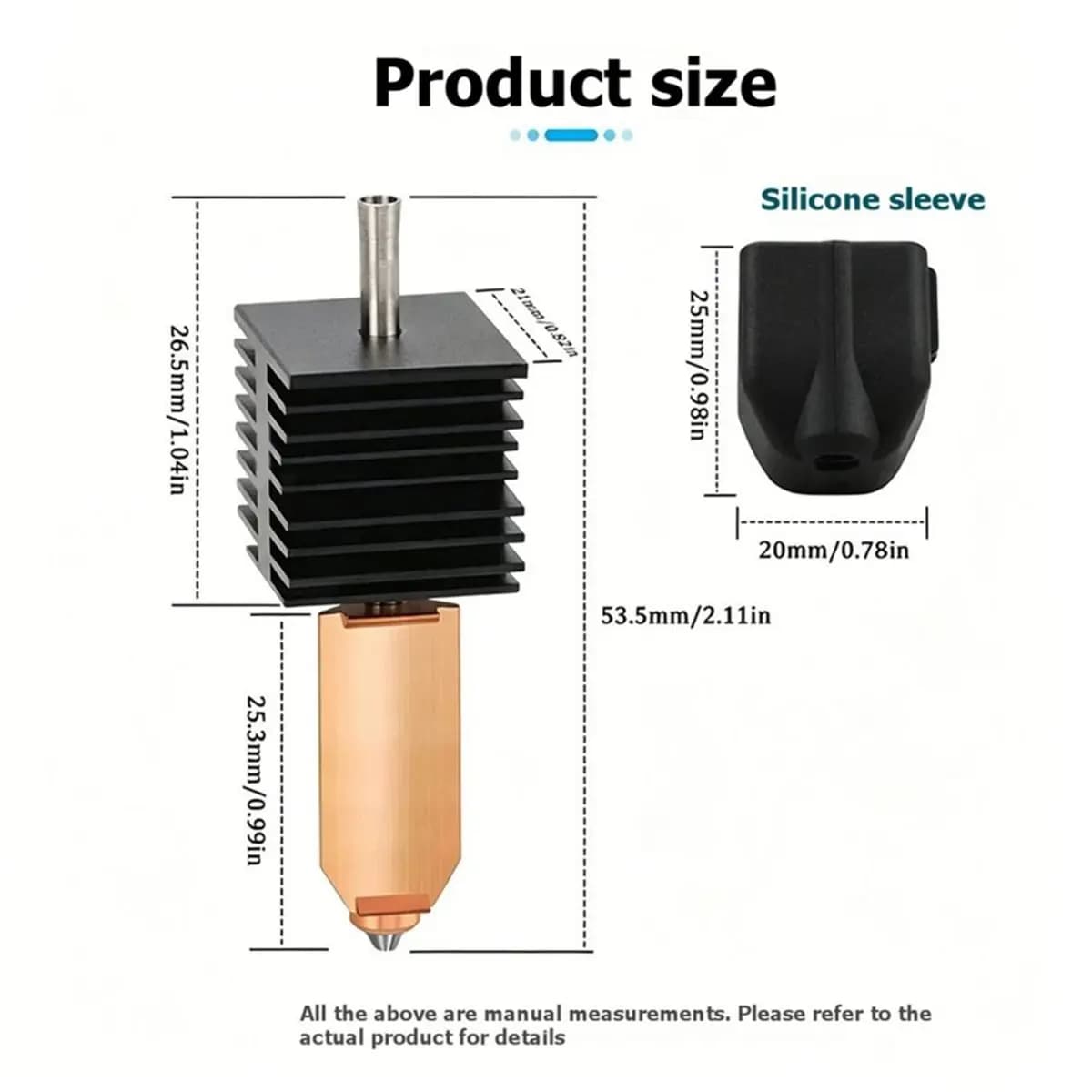 For AD5X 0.8mm Nozzle Assembly Integrated Hotend Bimetallic Hardened Steel Kit 3D Printer Accessories