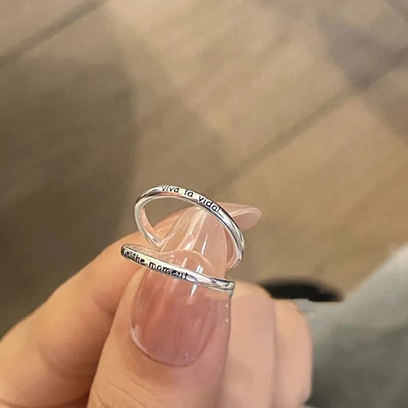 1/2 pezzi anelli regolabili di lusso leggeri per le donne gioielli di moda accessori regalo frasi positive geometriche apertura anello Pinky