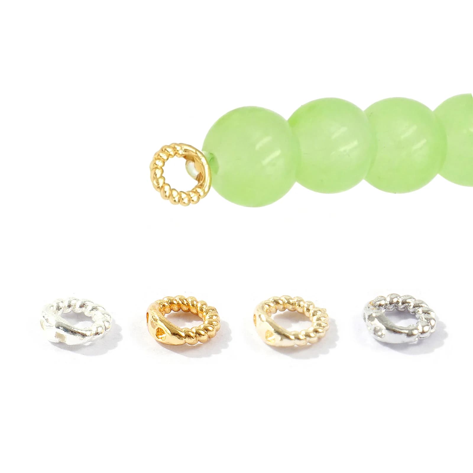 20 pz Terminali in Ottone da 5mm con 2 Fori, Anelli di Giunzione Multicolore Incisi per Creazione Gioielli Fai da Te (Collane, Bracciali) da Donna, Ideali per Regali e Vendita all'Ingrosso