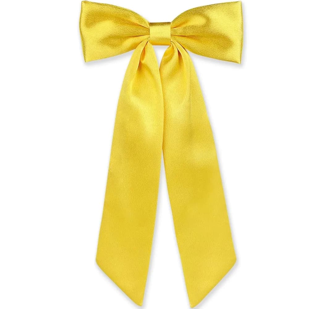 Long Tail Bow Hair Clips, Satin Bowknot Clips, Cute Ponytail Holders for Women's Daily and Special Occasions