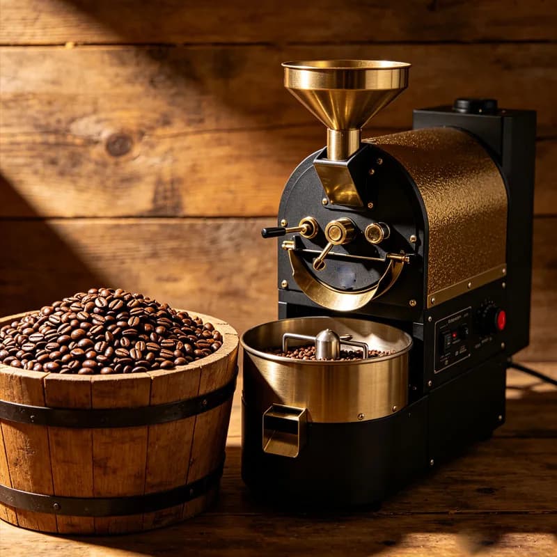 Drum Coffee Roaster Commercial Coffee Bean Roasting Equipment for Coffee Shop Business Customized