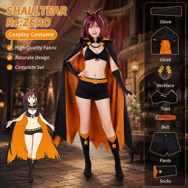 Costume cosplay di Shaula Anime Re:Life in a different world from zero Uniformi cosplay Convenzione di giochi di ruolo Halloween Natale