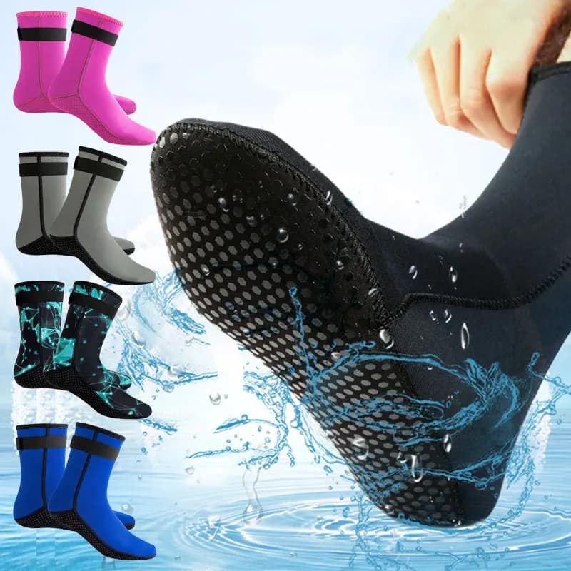 3mm Neoprene dive socks shoes water boots non-slip beach boots warming shoes Snorkeling diving stockings for adults