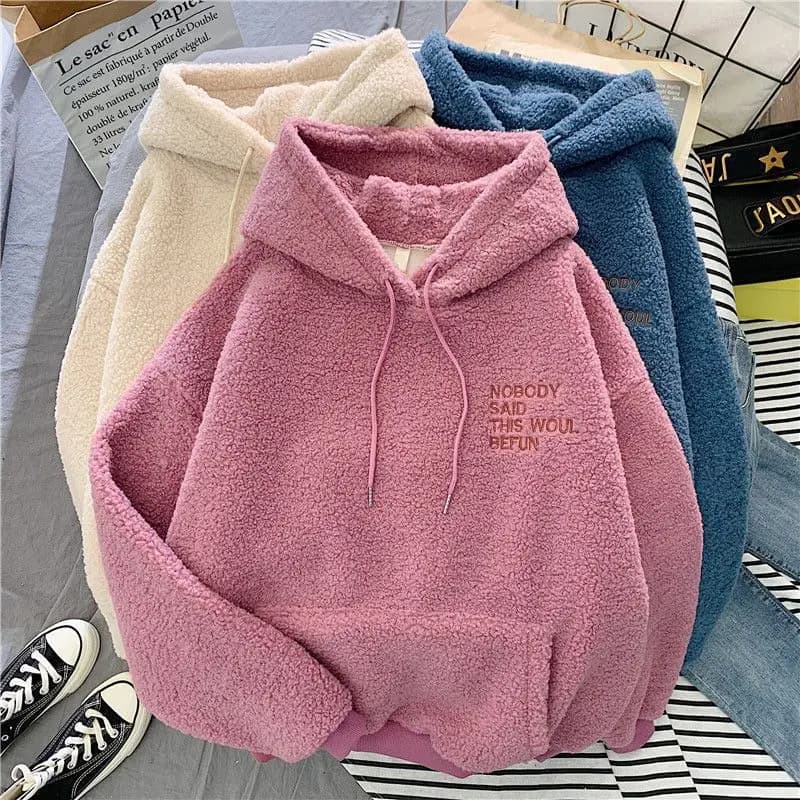 Felpe per bambini in pile 2024 ragazze autunno inverno imbottito ispessito lana d'agnello con cappuccio felpe nuovi bambini abbigliamento casual