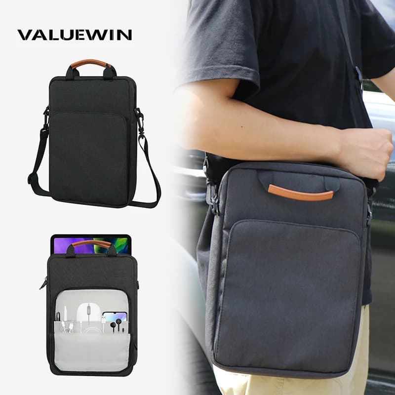 Borsa a Tracolla per Tablet da 12-13 Pollici per iPad Air Pro 12.9\", Samsung Galaxy Tab, Custodia per Laptop da 13-13.3 Pollici, Borsa a Mano, Valigetta