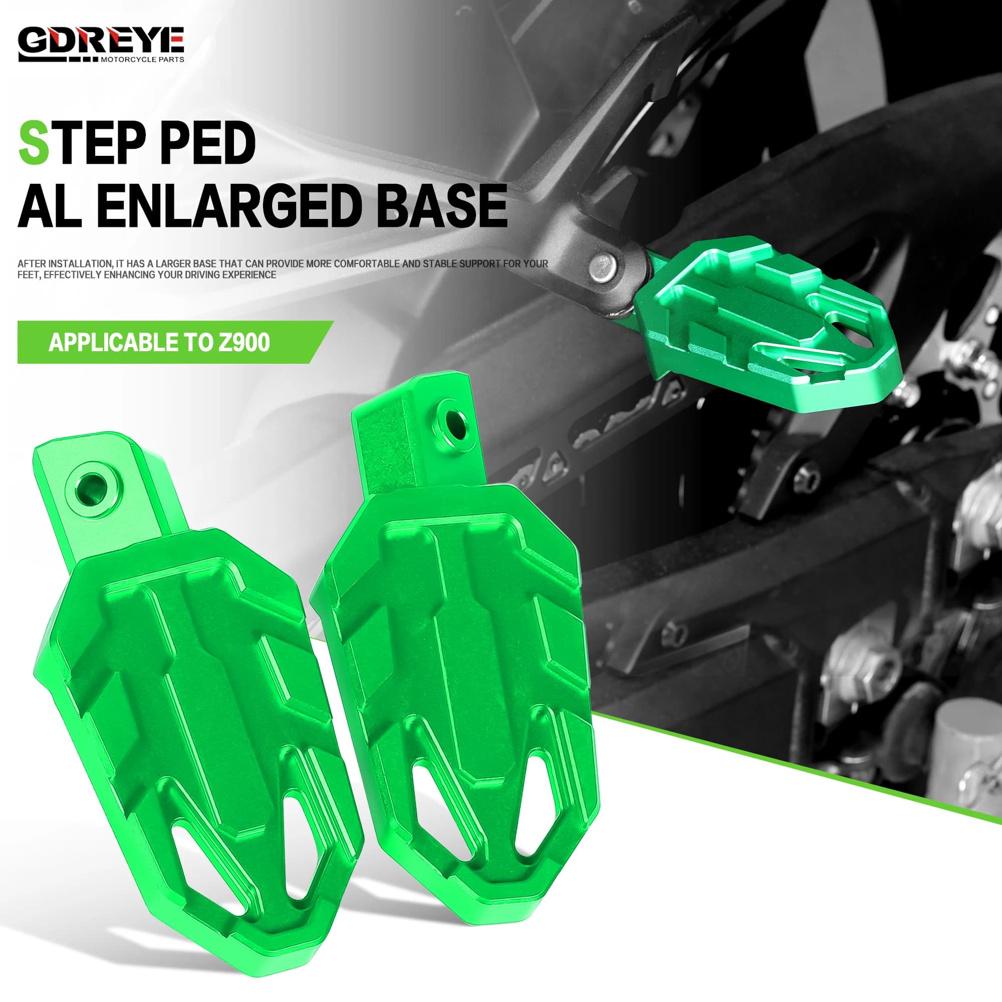 Pedale Posteriore Espandibile in Alluminio per Moto Kawasaki Z650 Z900 SE NINJA 650 H2 SX Versys-X 300 250 Z 900