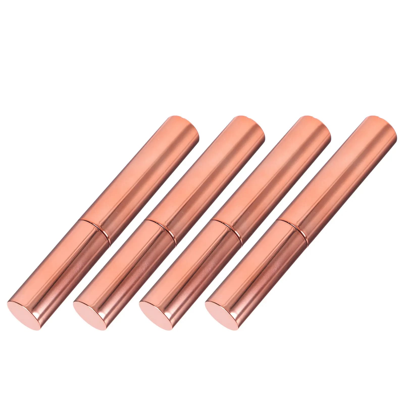 Set di 4 Tubetti Vuoti Dorati per Mascara, Flaconi Riutilizzabili in Plastica per Cosmetici Fai-da-Te, Crema per Ciglia, Lucidalabbra