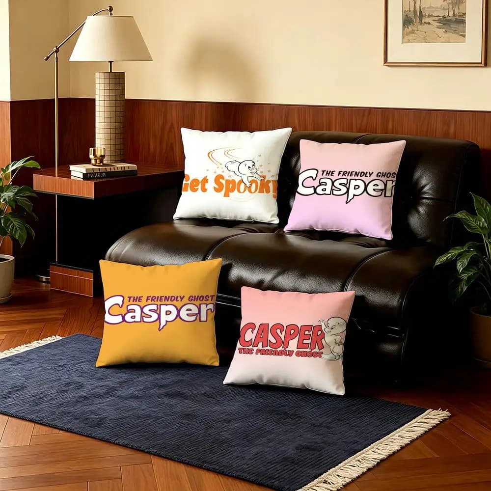 Fodere per cuscini Ghostly C-CasperS, 4 pezzi, in peluche corto ultra morbido, 40x40 45x45, stile Boho per divano e camera da letto