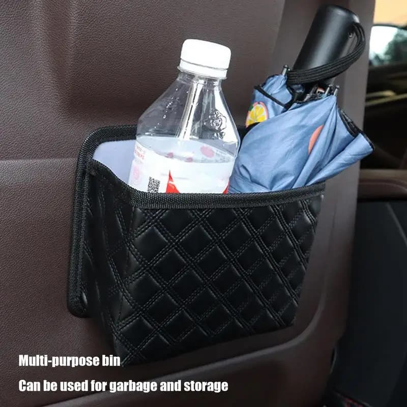 Cestino della spazzatura per auto cestino della spazzatura per auto cestino della spazzatura in pelle Pu cestino della spazzatura per porta laterale sedile anteriore organizzatori multiuso