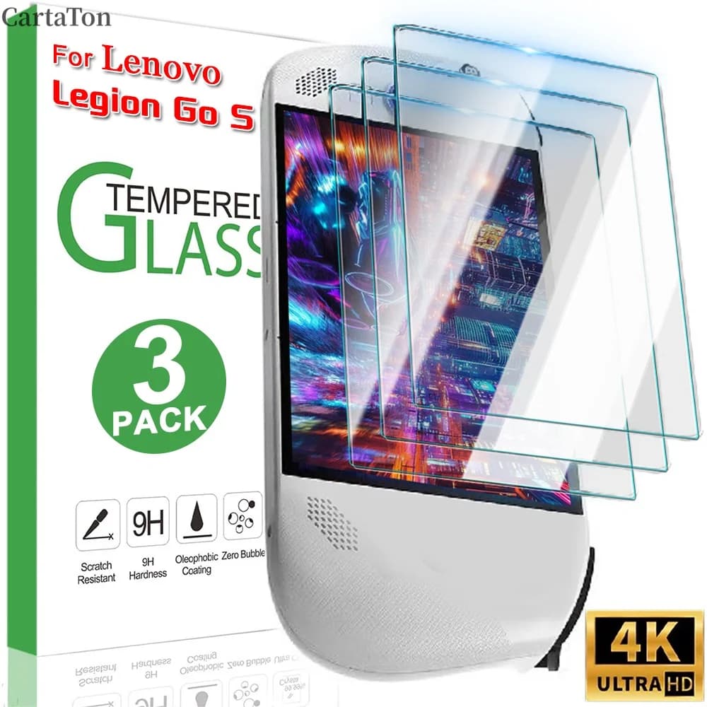 1/2/3 Pezzi Pellicola Protettiva per Schermo Lenovo Legion Go S, Vetro Temperato Anti-Graffio Full HD per Console di Gioco GoS