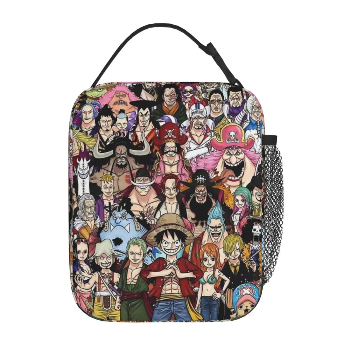 Rufy Anime Borsa per il pranzo isolata Portatile Monkey D Rufy Contenitore per il pranzo Borsa termica Lunch Box Tote Beach Picnic Borse per alimenti
