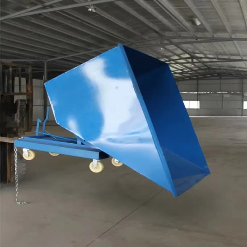 Contenitori ribaltabili Attacco per carrelli elevatori resistenti all'usura utilizzato nei cantieri, fabbriche, magazzini e i centri di riciclaggio