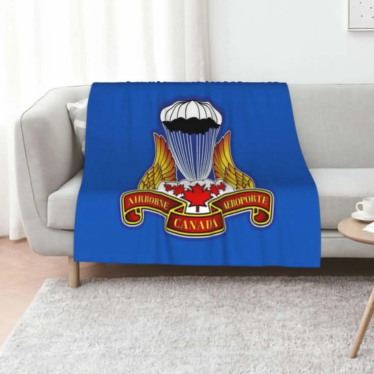 CANADIAN AIRBORNE REGIMENT Throw Blanket Flannels Luxury Brand Hair Winter beds Sofa Throw Sleeping Bag Blankets