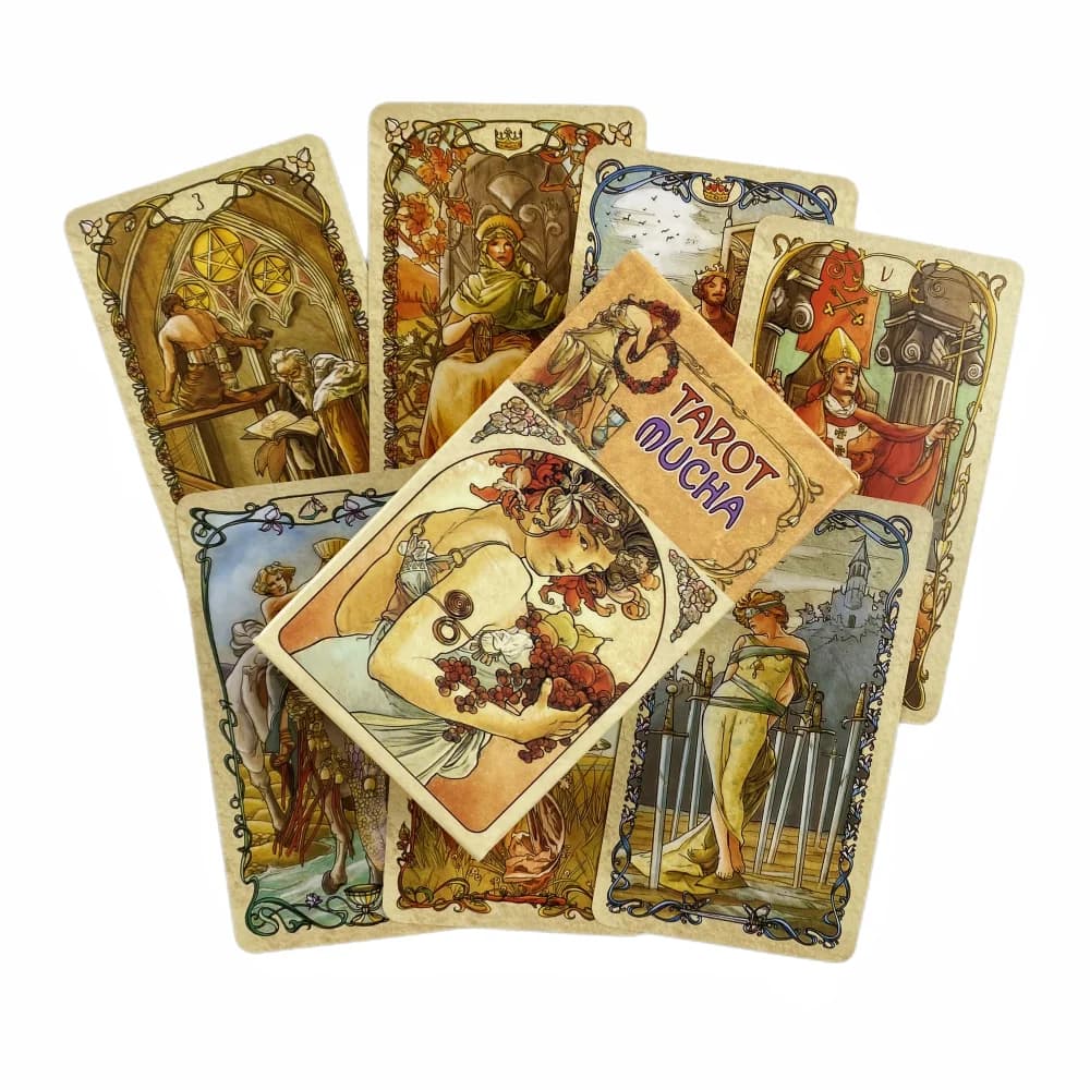 Tarocchi Mucha Cards divinazione Deck versioni inglesi Edition Oracle Board Playing Game For Party