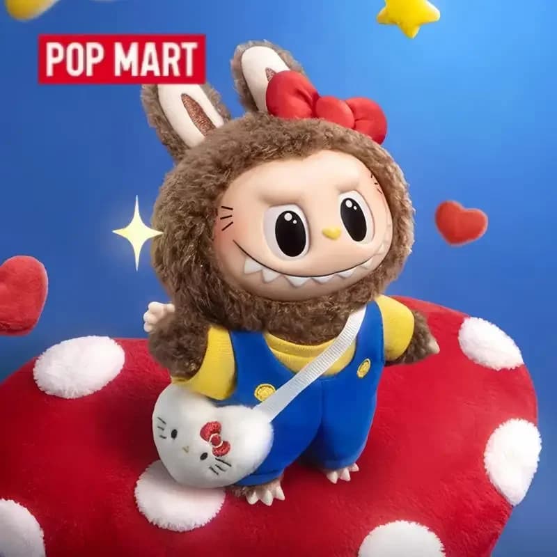 Nuovo POP MART THE MONSTERS x Sanrio Family Ciondolo in Vinile Peluche Originale Mystery Blind Box Giocattolo Statuetta Anime Ornamento Regali a Sorpresa
