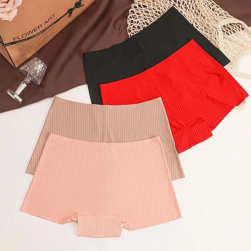 4 pezzi di slip da donna sexy in pizzo, senza cuciture e comodi, a vita media, a quattro angoli, lingerie femminile