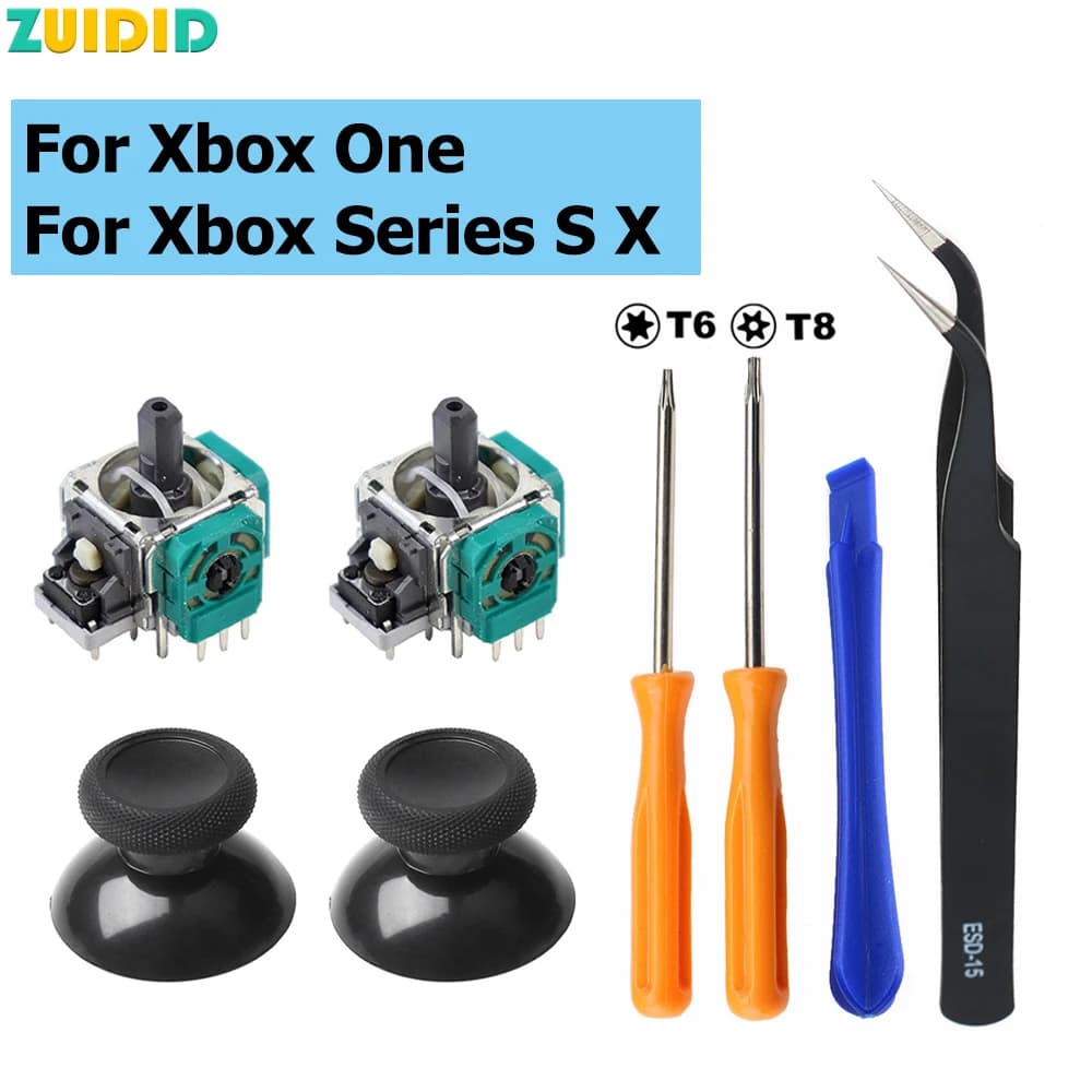 Joystick di ricambio per Xbox One Xbox Series S/X Controller Thumbsticks analogici 3D Kit di parti di riparazione Accessorio per cacciavite T6 T8
