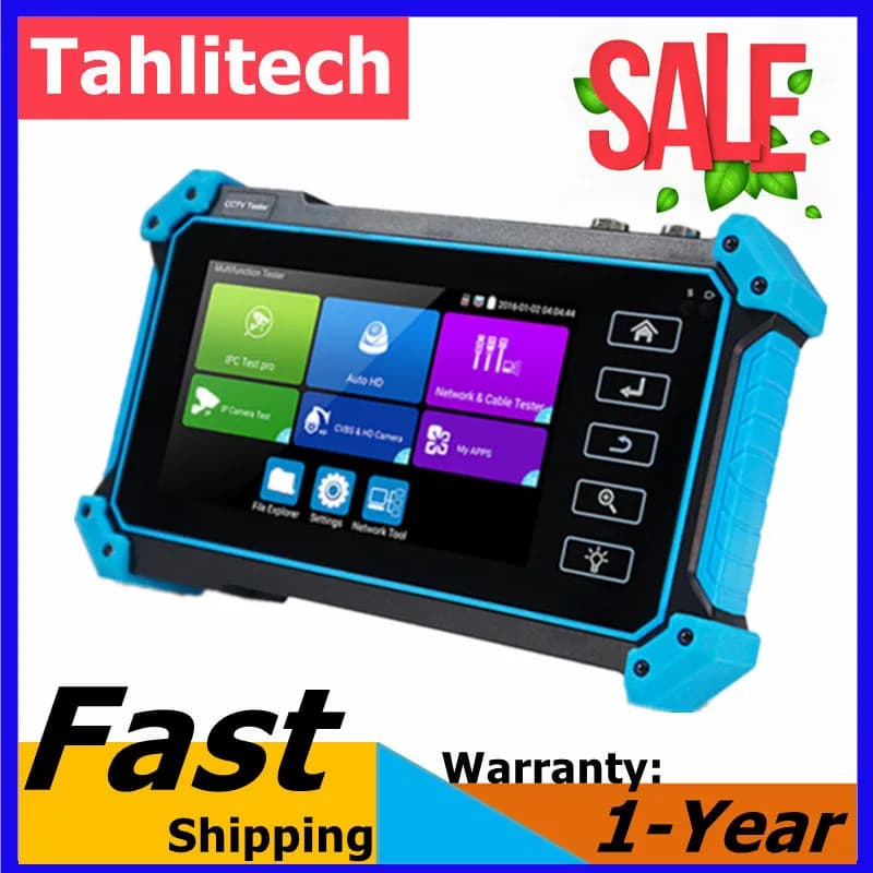 Tester IPC CCTV 8K IPC-5200C Plus Tester TVI AHD da 8 MP con kit di strumenti per test cavi HDMI VGA RJ45 UTP Tester per telecamere Hivision Dahua