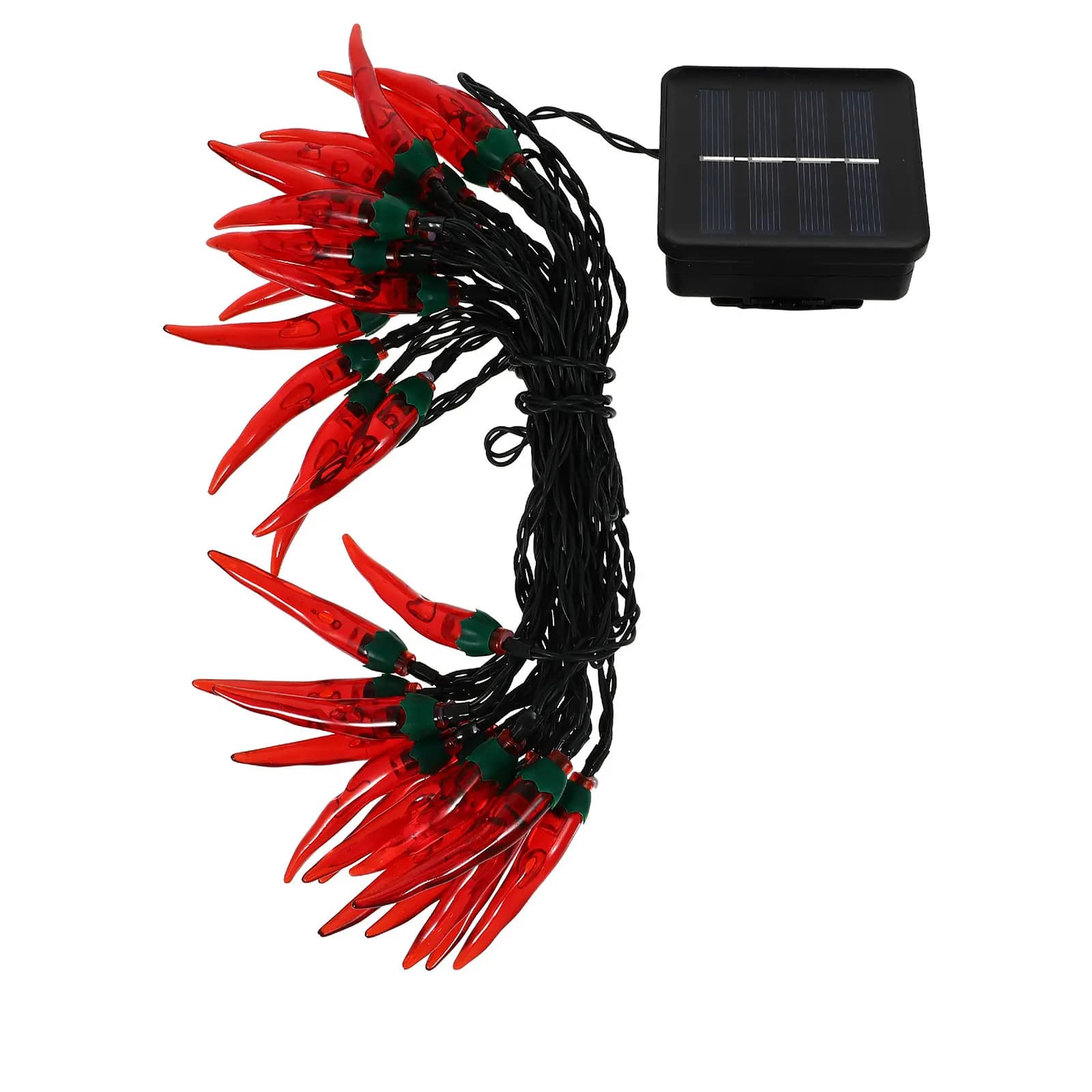 1 set di luci decorative a forma di peperoncino, luci a stringa alimentate a batteria, lampada decorativa da esterno per illuminazione natalizia