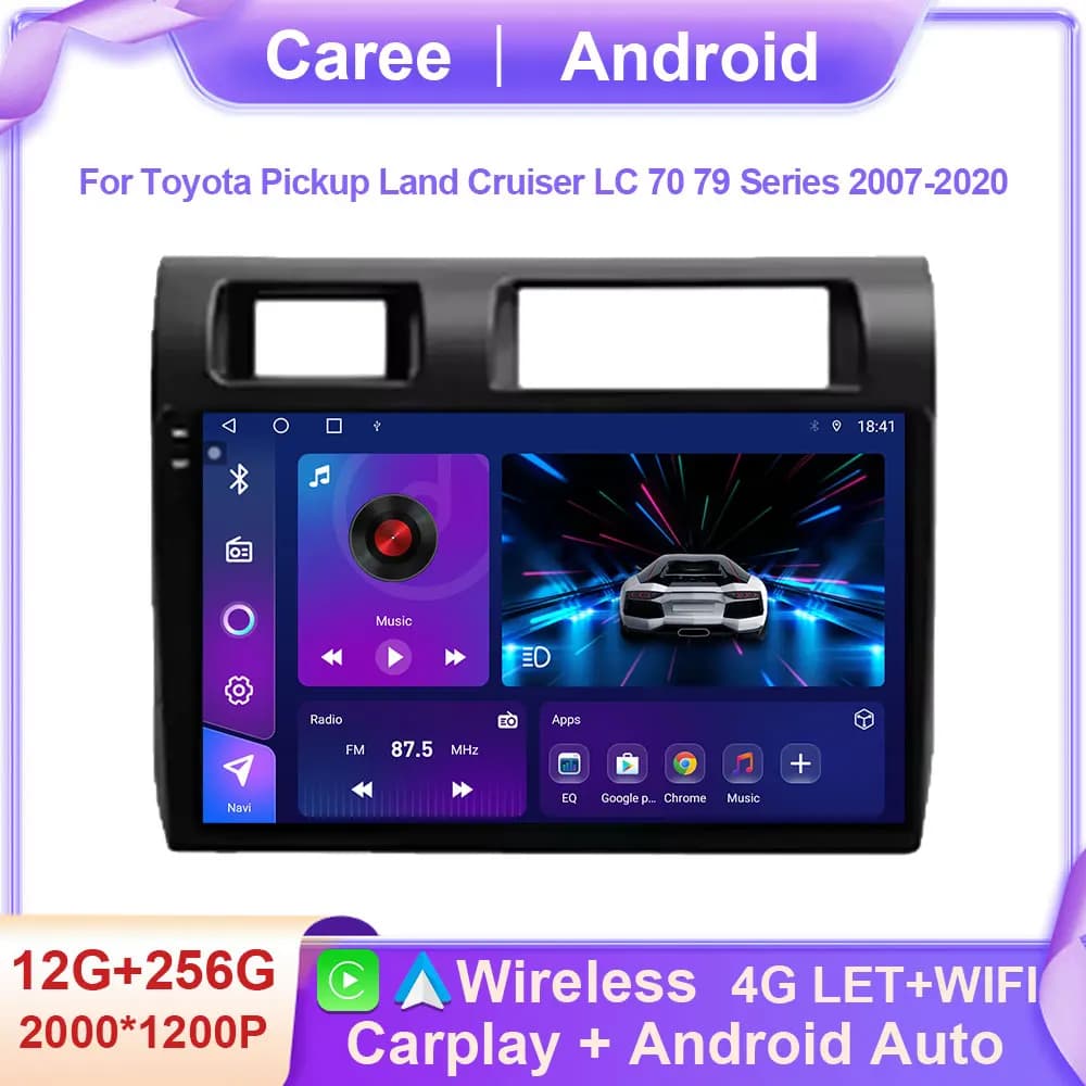 Android 14 Per Toyota Pickup Land Cruiser LC 70 79 Serie 2007-2020 Autoradio Carplay Lettore Multimediale Auto Radio GPS 4G No 2din
