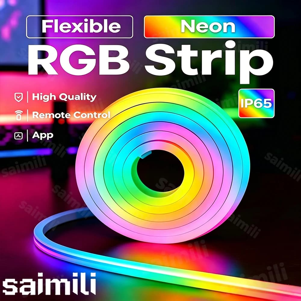 Strisce LED Neon RGBIC 5V con Sincronizzazione Musicale, Nastro Luminoso DIY RGBIC Dreamcolor per Decorazione Casa