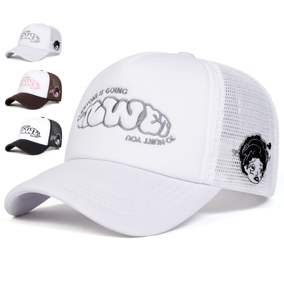 Unisex Baseball Hat with EVERYONE IS GOING Embroidery, Adjustable, for Spring and Summer, Casual Solar Protection