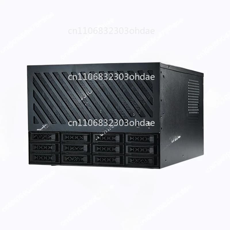 Il server di archiviazione montato su rack con telaio NAS a 12 dischi supporta la scheda madre ATX raffreddata ad acqua a 360 gradi Slot per schede ATX power a tutta altezza