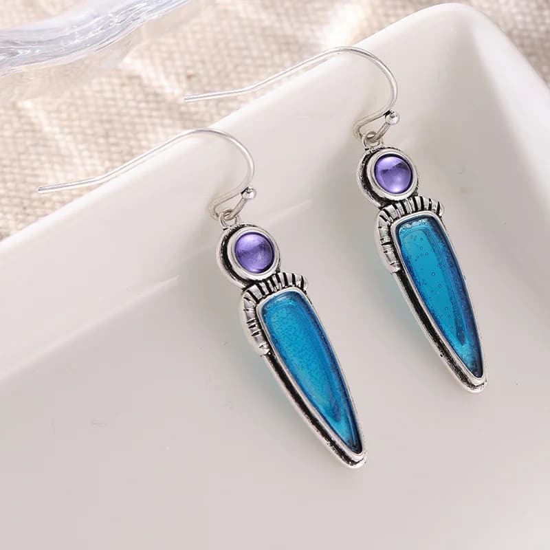 Women's Exquisite Long Cone Shaped Dangle Earrings Artistic Vintage Style Versatile Daily Earrings Fashion Jewelry Accessory