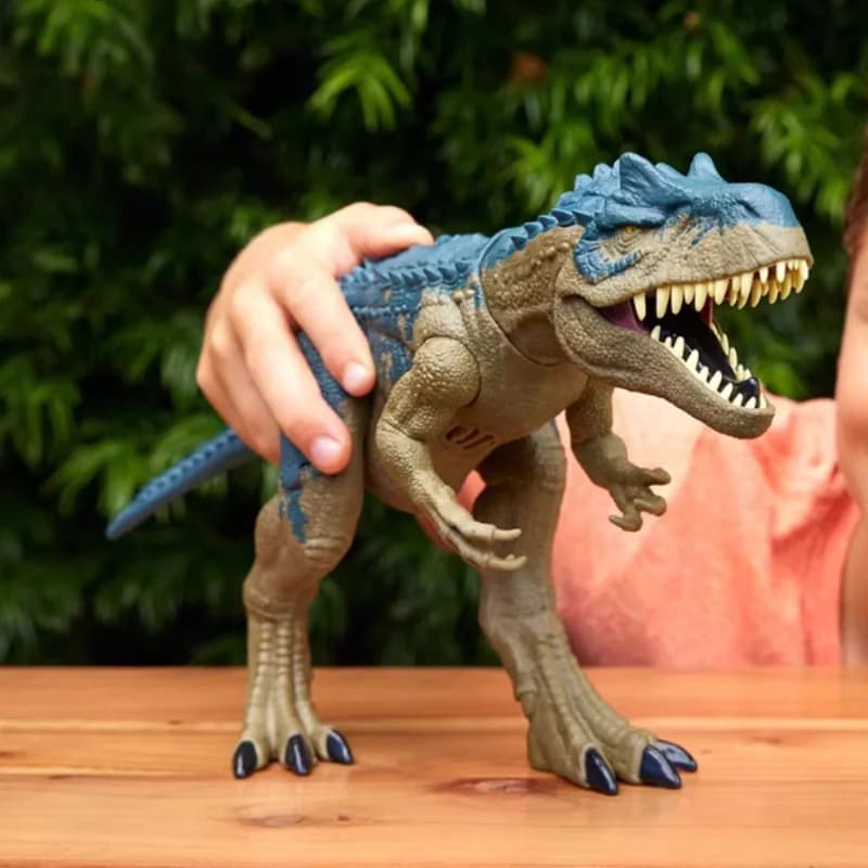 Jurassic World: Modello di Dinosauro Allosaurus con Effetto Ruggito Furioso, Giocattolo da Collezione Hrx50, Action Figure Sonora Anime, Regalo