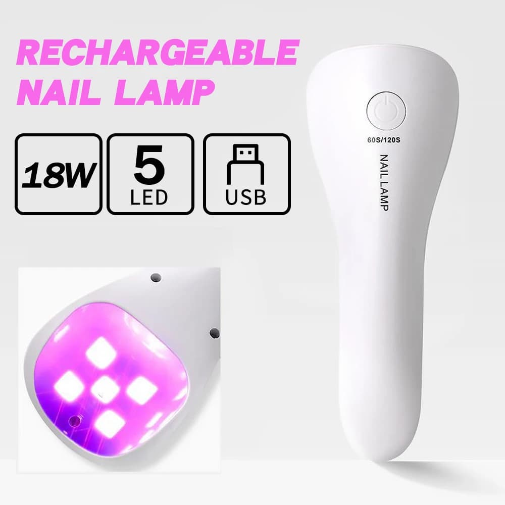 Lampada LED UV portatile per asciugare le unghie Lampada ricaricabile Mini lampada per manicure Essiccatore per unghie Asciugatura rapida per strumenti per manicure con smalto gel