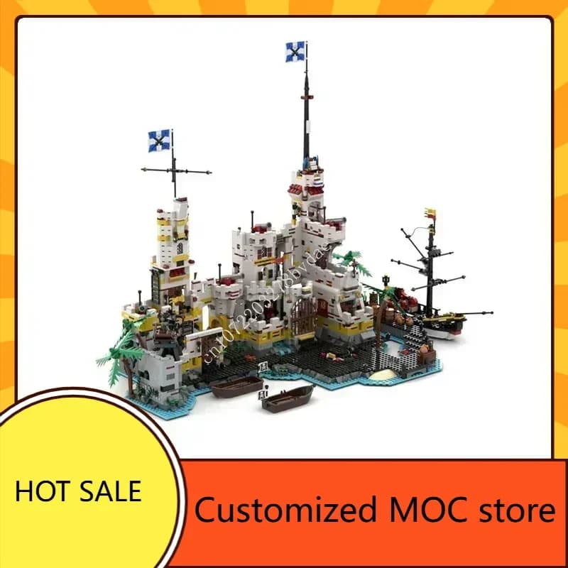 3757PCS MOC Medieval Pirate Barracuda Bay Eldorado General Headquarters Fortress Puzzles DIYAssembly Toys Gifts for Adults Ages