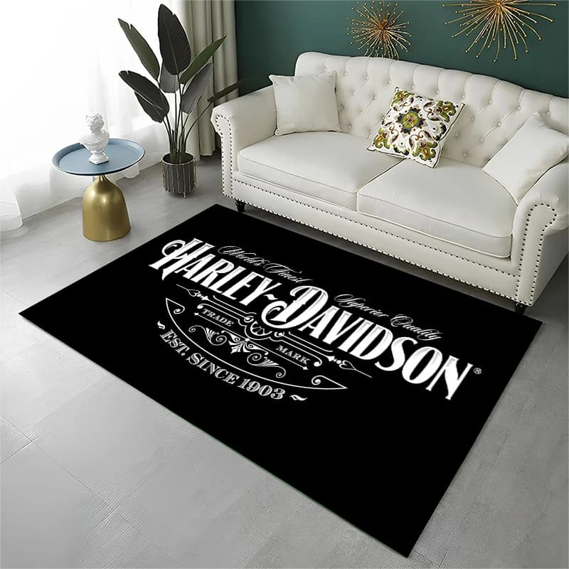 Classic H-Harley Racing Moto Carpet for Games Room, Bedroom, Living Room, Sofa, Home Decoration, Kids Games Area Anti-slip Carpet