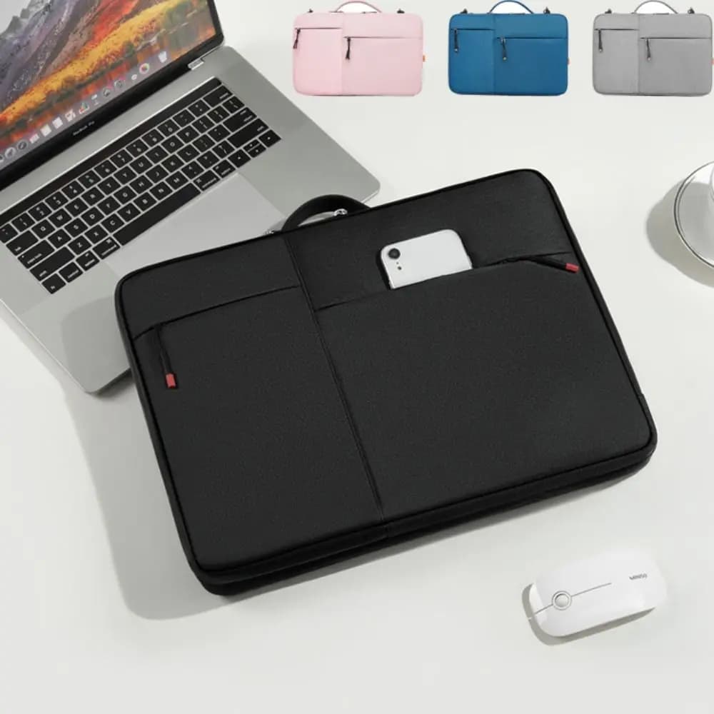 Borsa per tablet antiurto da 13 14 pollici Tasche multiple Borsa per laptop multistrato Custodia per laptop impermeabile di grande capacità