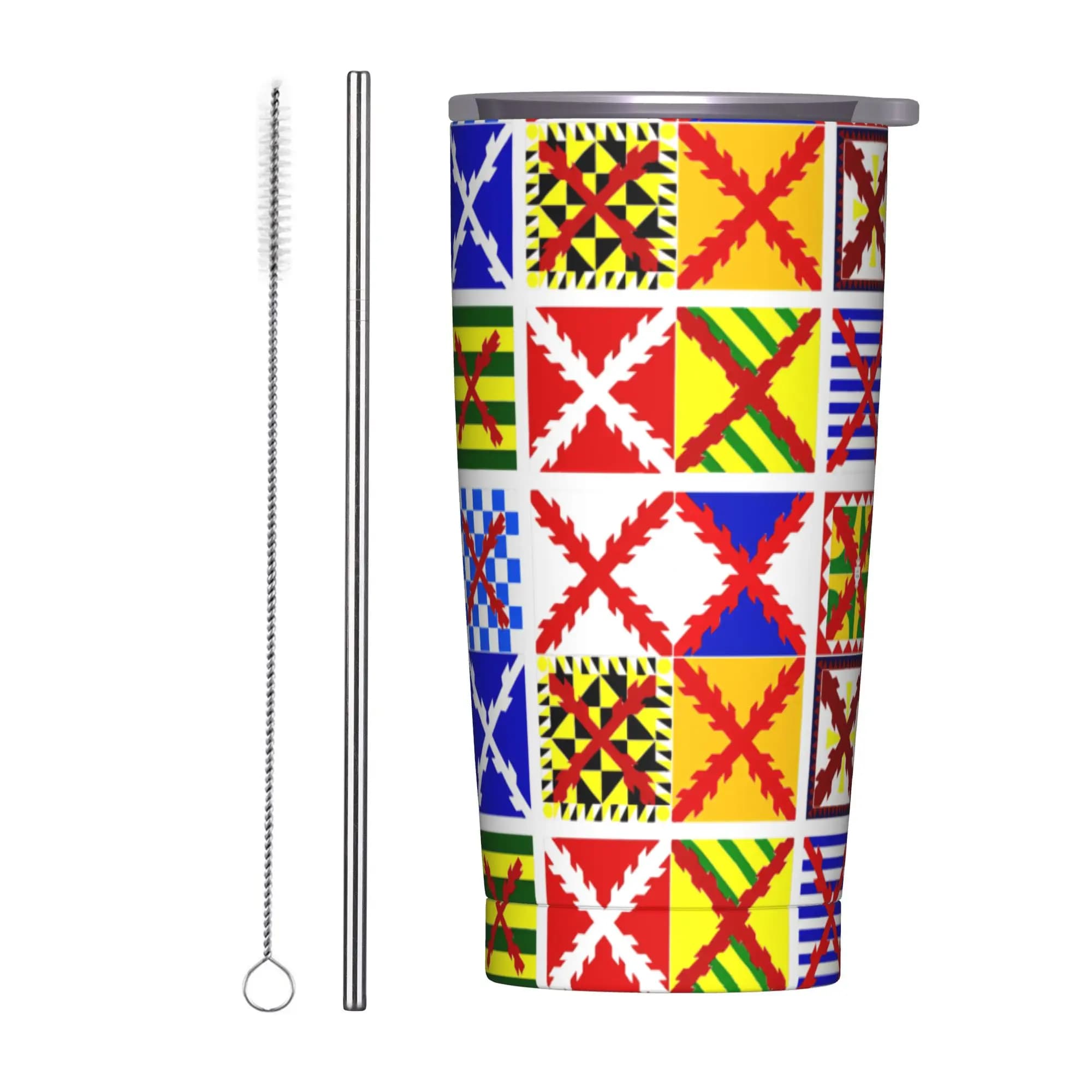 Borraccia Termica Isolante Burgundy Cross Tercios de Flandes con Coperchio, Tazza Termica Sottovuoto Portatile per Auto e Esterni, 20oz