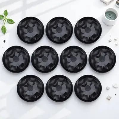 Set di 10 Sottovasi Rotondi in Plastica per Piante, Vassoio Raccogli Acqua per Fioriere, Ideale per Balcone, Soggiorno, Giardino e Decorazioni per la Casa